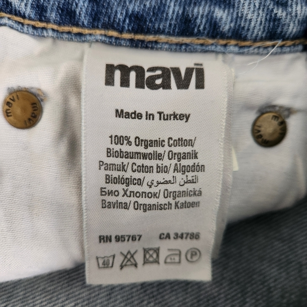 MAVI Blue High-Rise Wide Leg Organic Cotton Jeans 25 waist - Picture 8 of 15